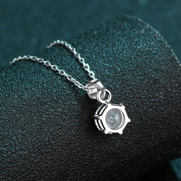 Certified 3 ct. t.w. Diamond Moissanite Solitaire Necklace NEW - Picture 4 of 9